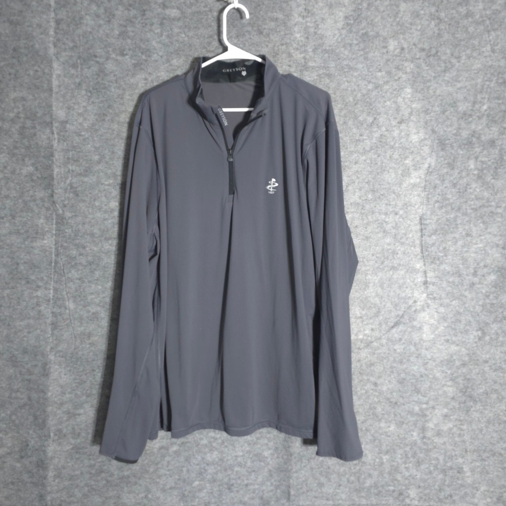 GREYSON Quarter Zip Pullover Mens XXL Gray Golf Performance Long Sleeve Top Pro